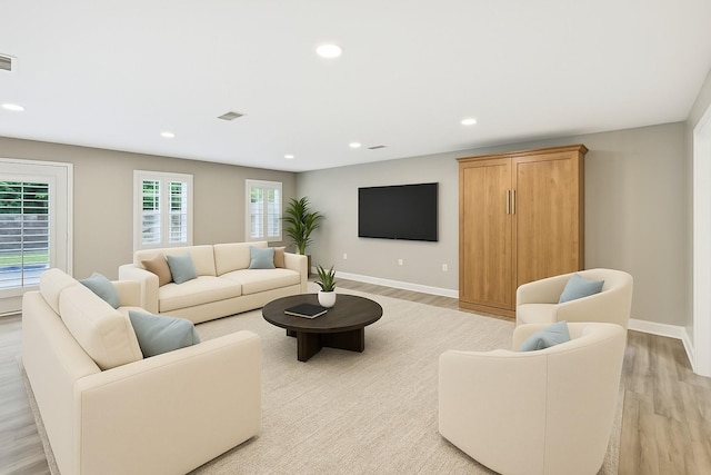 438 Siena Dr, Nashville, TN 37205 - living room featuring recessed lighting and light wood-style floors