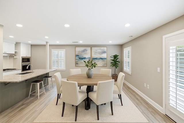 438 Siena Dr, Nashville, TN 37205 - dining room featuring light wood-type flooring, healthy amount of natural light, and recessed lighting