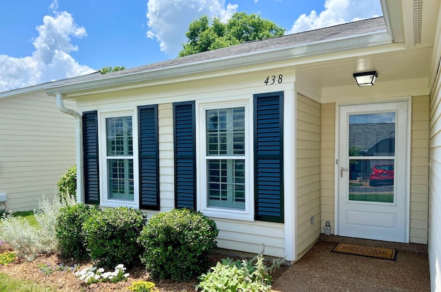 438 Siena Dr, Nashville, TN 37205 - doorway to property with roof with shingles