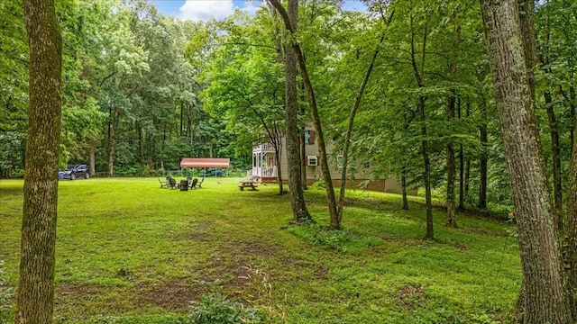 802 Evans Rd, Winchester, TN 37398 - view of green lawn with a wooded view