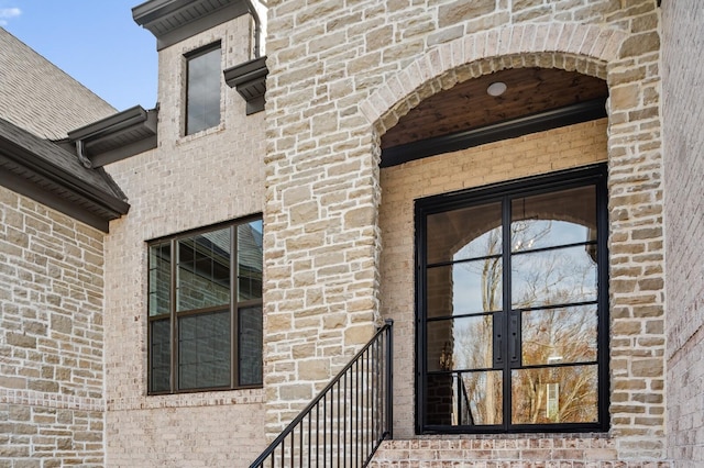 7262 Murrel Dr, Franklin, TN 37064 - property entrance with brick siding and french doors