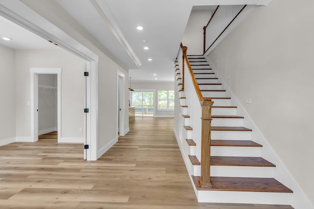 333 Isbill Rd, Chattanooga, TN 37419 - staircase featuring recessed lighting and wood finished floors