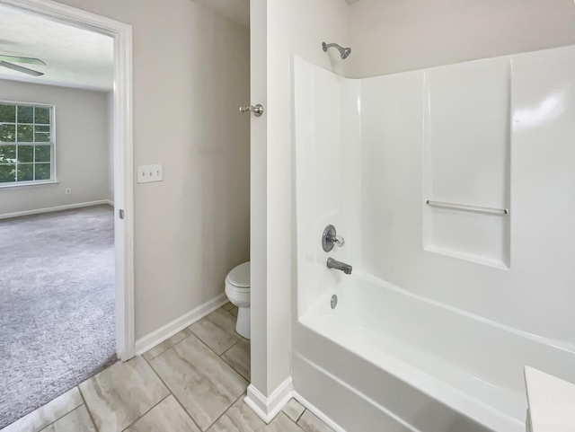 7203 Chester Rd, Fairview, TN 37062 - bathroom with washtub / shower combination and a ceiling fan