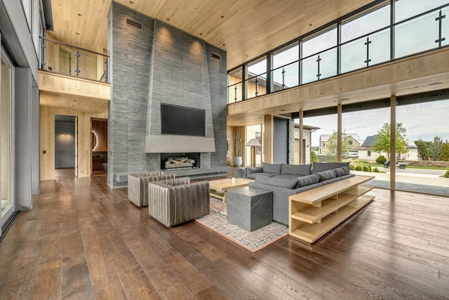8005 Backwoods Dr, College Grove, TN 37046 - community lobby featuring a high ceiling and wood ceiling