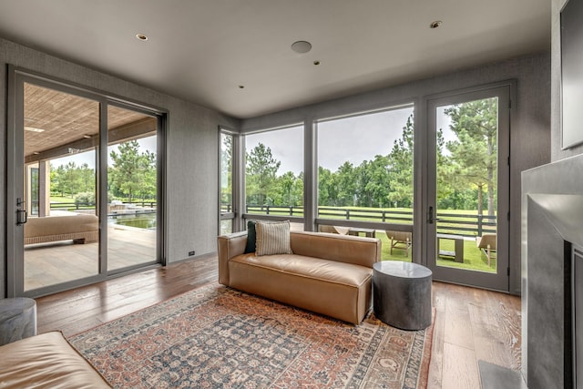 8005 Backwoods Dr, College Grove, TN 37046 - sunroom with plenty of natural light and view of scattered trees