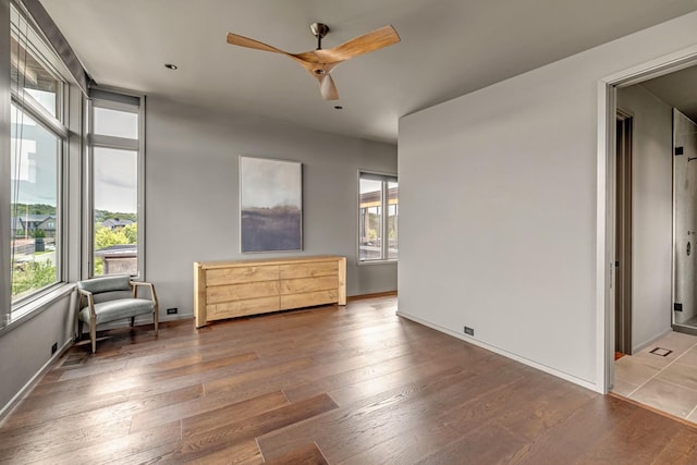 8005 Backwoods Dr, College Grove, TN 37046 - bedroom featuring wood finished floors and ceiling fan