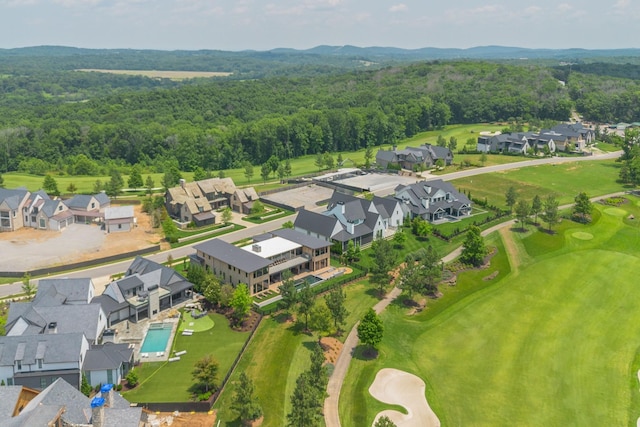 8005 Backwoods Dr, College Grove, TN 37046 - aerial perspective of suburban area featuring a forest and a golf course