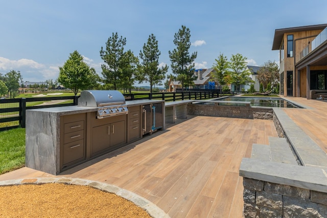 8005 Backwoods Dr, College Grove, TN 37046 - deck with area for grilling