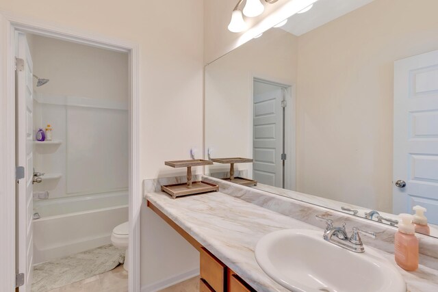 5 Oak Ridge Ct NE, Rome, GA 30165 - bathroom featuring vanity, shower / tub combination, and tile patterned flooring