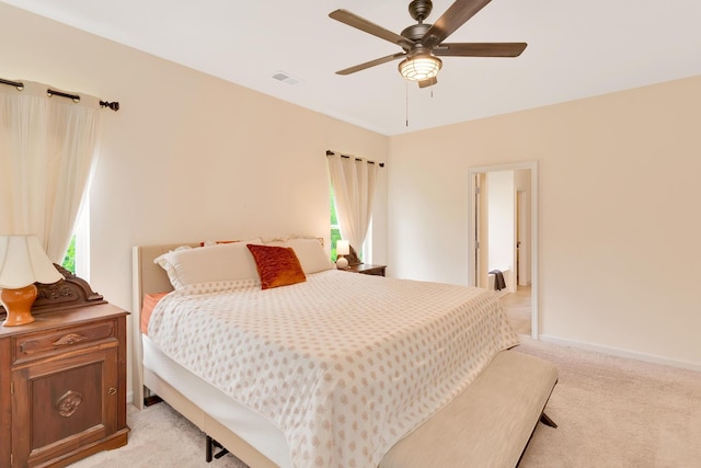 5 Oak Ridge Ct NE, Rome, GA 30165 - bedroom featuring light carpet, multiple windows, and ceiling fan