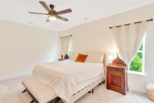 5 Oak Ridge Ct NE, Rome, GA 30165 - bedroom with light carpet and a ceiling fan