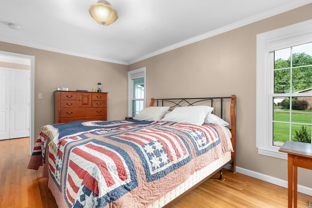 3502 Kellys Ferry Rd, Chattanooga, TN 37419 - bedroom with wood finished floors, ornamental molding, and multiple windows