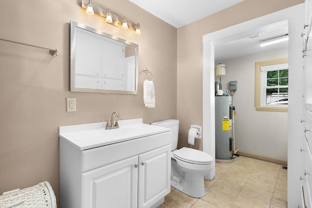 3502 Kellys Ferry Rd, Chattanooga, TN 37419 - bathroom with electric water heater, vanity, and tile patterned floors