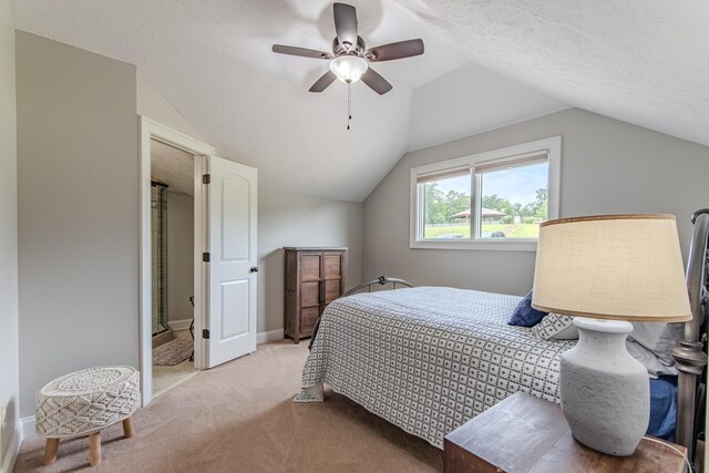 55B Oasis Ln, Savannah, TN 38372 - carpeted bedroom with vaulted ceiling and ceiling fan