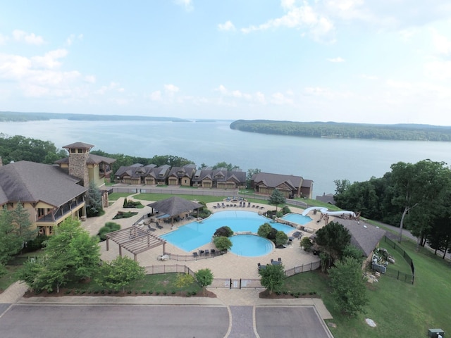 55B Oasis Ln, Savannah, TN 38372 - community pool with a water view and a patio