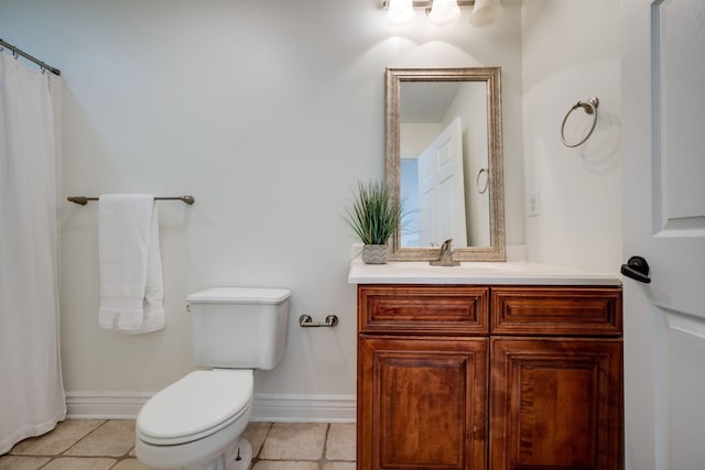 264 Firetower Rd, Dickson, TN 37055 - bathroom with vanity, tile patterned floors, and curtained shower