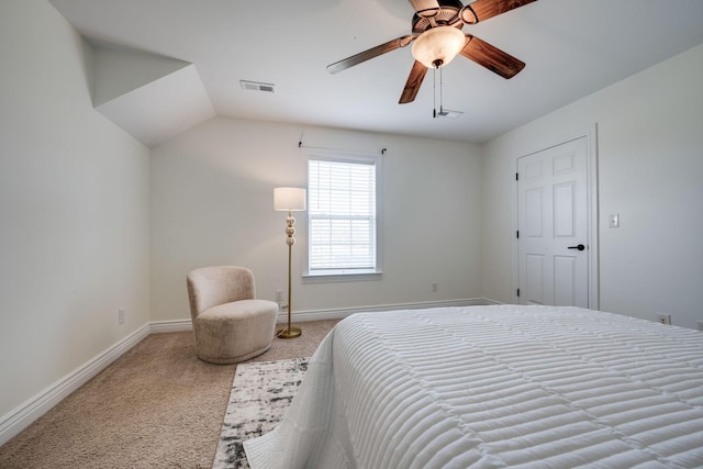 264 Firetower Rd, Dickson, TN 37055 - carpeted bedroom featuring a ceiling fan and lofted ceiling