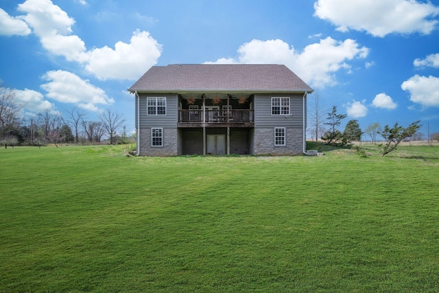 264 Firetower Rd, Dickson, TN 37055 - rear view of property with a lawn, a wooden deck, and ceiling fan