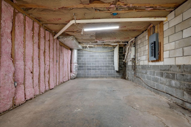 264 Firetower Rd, Dickson, TN 37055 - unfinished basement featuring electric panel and concrete block wall