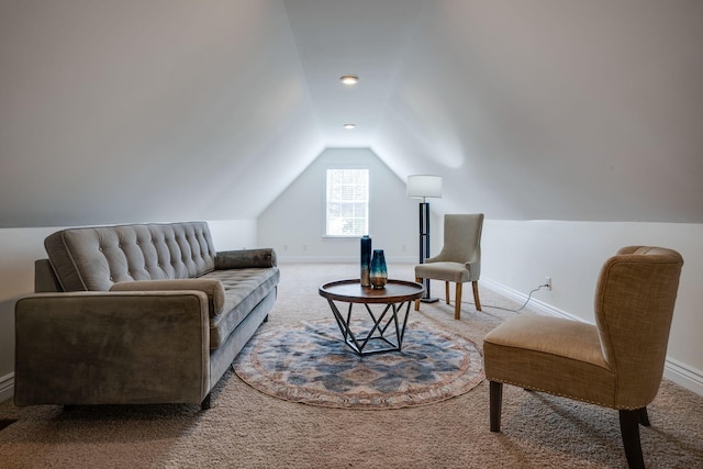 264 Firetower Rd, Dickson, TN 37055 - sitting room featuring lofted ceiling and carpet floors