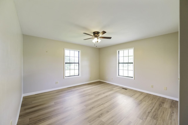 17930 Main St W, Huntingdon, TN 38344 - empty room with a ceiling fan and light wood finished floors