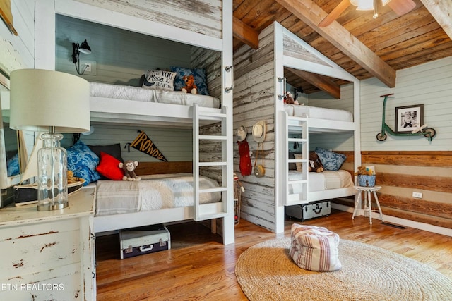 7539 W Old Highway 73, Townsend, TN 37882 - bedroom with wood walls, wood ceiling, and wood finished floors