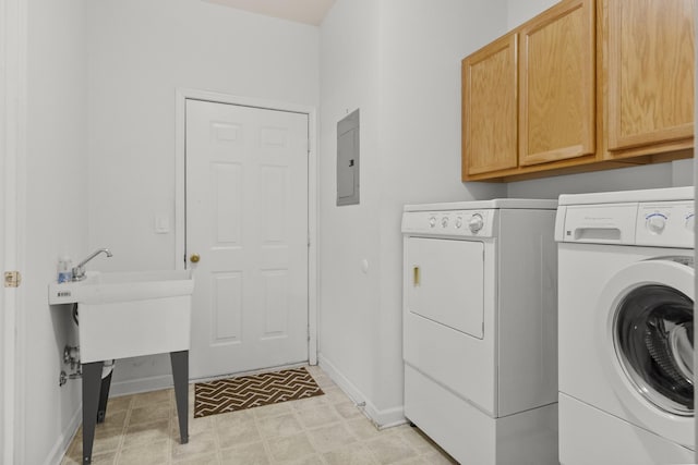 219 Wyndom Ct, Goodlettsville, TN 37072 - washroom featuring cabinet space, washer and clothes dryer, and electric panel