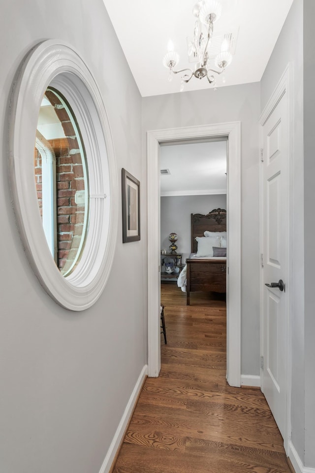 513 Barrington Dr, Franklin, TN 37067 - hall featuring a chandelier and wood finished floors