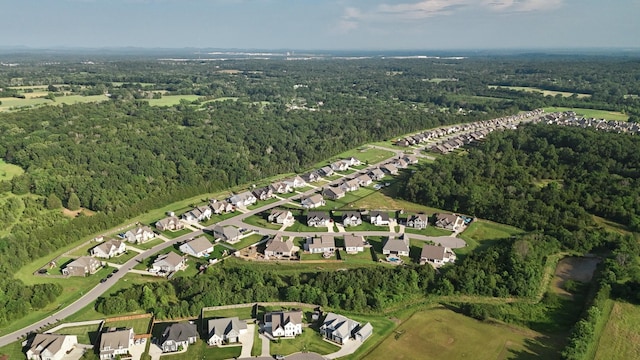 511 Oakvale Ln, Mount Juliet, TN 37122 - aerial view of property and surrounding area featuring a forest and nearby suburban area