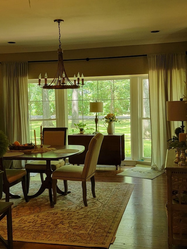 315 Gun Club Rd, Nashville, TN 37205 - dining space featuring wood-type flooring and a chandelier