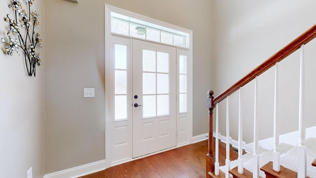 1007 Via Francesco Way, Spring Hill, TN 37174 - foyer entrance with stairs and wood finished floors