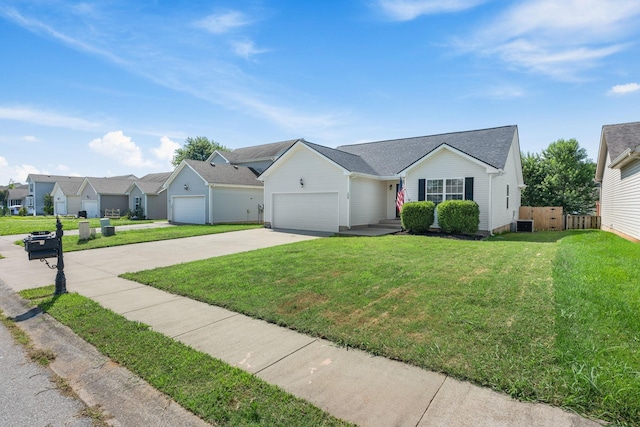 508 Oakmont Dr, Clarksville, TN 37042 - ranch-style home with concrete driveway, an attached garage, and a residential view
