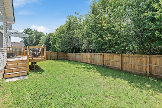 508 Oakmont Dr, Clarksville, TN 37042 - fenced backyard featuring a deck