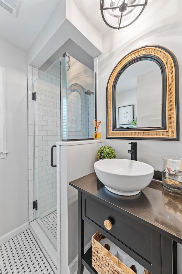 1400 Manor Rd, Columbia, TN 38401 - full bath featuring a stall shower and vanity