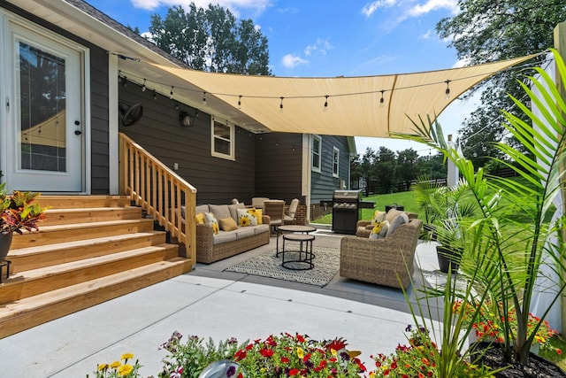 1400 Manor Rd, Columbia, TN 38401 - view of patio featuring outdoor lounge area and a grill