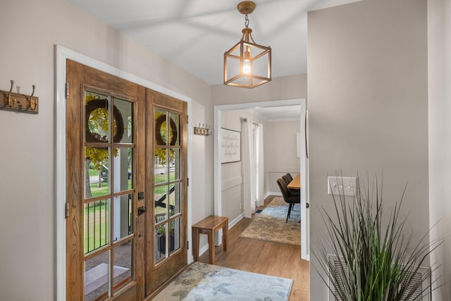 1400 Manor Rd, Columbia, TN 38401 - entryway with light wood-style flooring and french doors