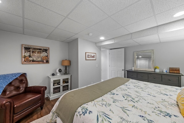 1400 Manor Rd, Columbia, TN 38401 - bedroom featuring a paneled ceiling, dark wood-type flooring, and recessed lighting