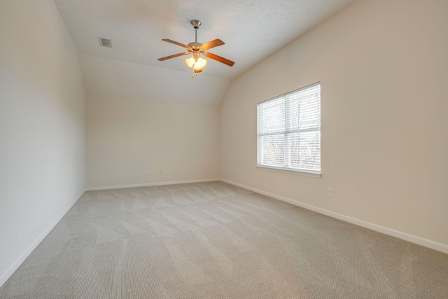 317 Sarava Ln, Smyrna, TN 37167 - unfurnished room with light colored carpet, ceiling fan, and lofted ceiling