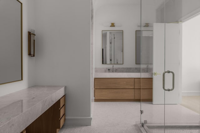 1616 W End Ave Unit 3304, Nashville, TN 37203 - full bathroom with vanity and a stall shower