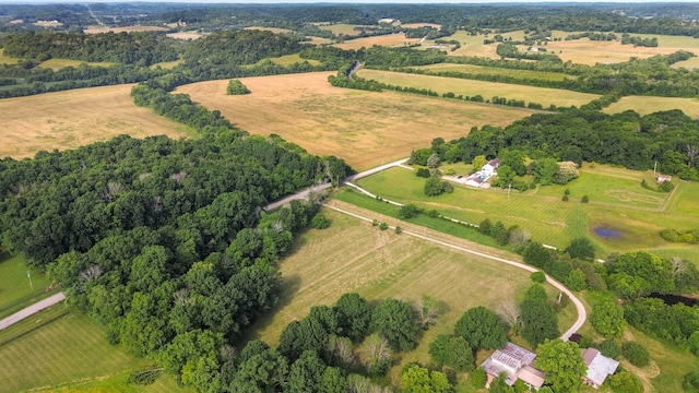 1896 W Harpeth Rd, Franklin, TN 37064 - overview of rural landscape with rows of crops