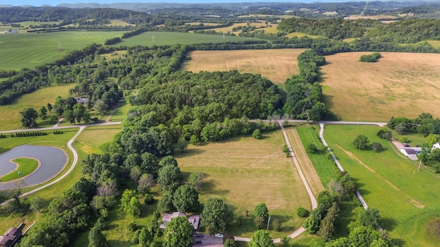 1896 W Harpeth Rd, Franklin, TN 37064 - aerial view of property and surrounding area with rural landscape