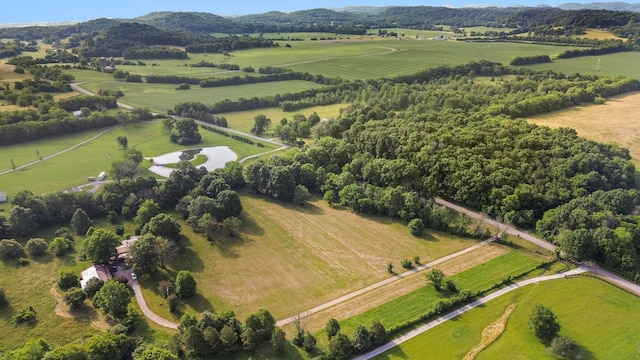 1896 W Harpeth Rd, Franklin, TN 37064 - aerial view of property and surrounding area with rural landscape