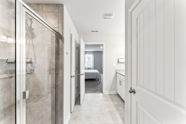 1045 Alta Vista Ln, Smyrna, TN 37167 - bathroom with a shower stall, vanity, ensuite bath, and tile patterned floors