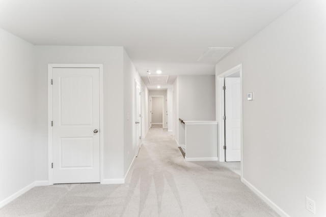 1045 Alta Vista Ln, Smyrna, TN 37167 - hallway with attic access, light carpet, and recessed lighting