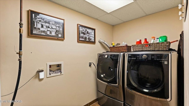 573 Hilltop Dr, Jacksboro, TN 37757 - washroom with independent washer and dryer