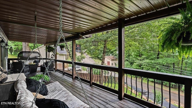 573 Hilltop Dr, Jacksboro, TN 37757 - view of wooden deck