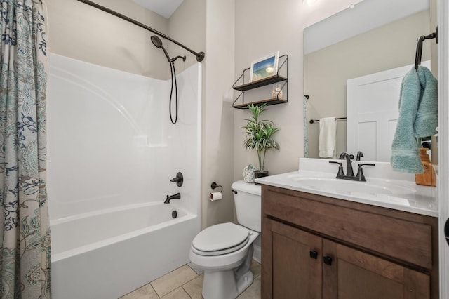 319 Edna May Dr, Murfreesboro, TN 37128 - full bath with vanity, shower / bath combo with shower curtain, and tile patterned flooring