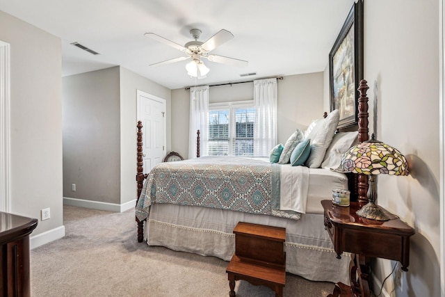 314 W 6th St, Columbia, TN 38401 - carpeted bedroom with baseboards and ceiling fan