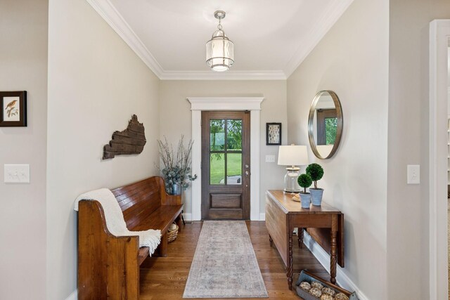1731 Hudson Rd, Madison, TN 37115 - foyer entrance featuring dark wood-style floors and crown molding
