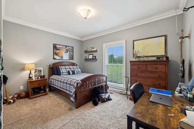 1731 Hudson Rd, Madison, TN 37115 - carpeted bedroom featuring ornamental molding and a desk
